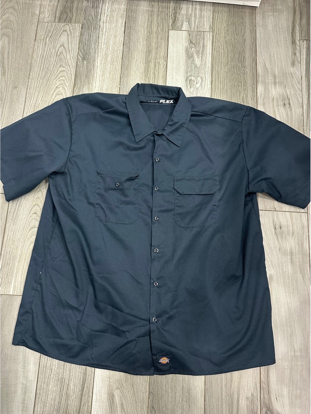 Dickies FLEX Men's Work Shirt 2XL Black Short Sleeve